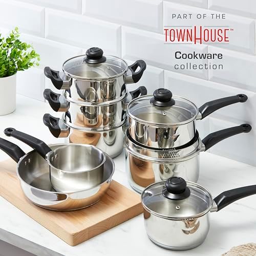 3 Piece Saucepan Set Stainless Steel - Image 5