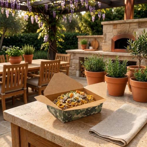 Restaurantware 71 oz Paper Rectangle 3 Bio Box Take Out Container, 50 Ct - Image 4