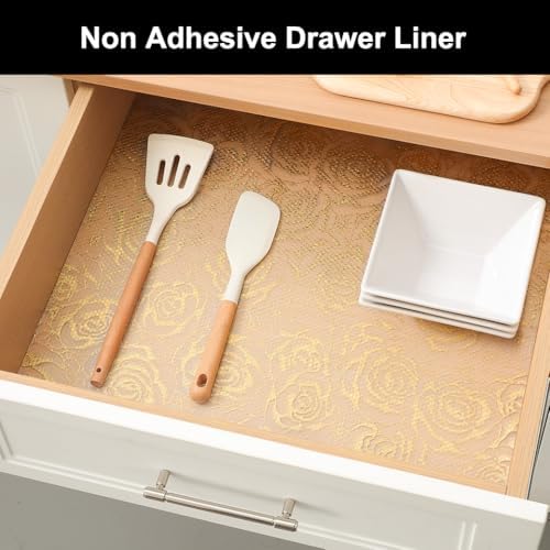 Cooyes Shelf Liner – Premium Non-Adhesive Cabinet & Drawer Liner for Kitchen – Waterproof Shelf Paper with Modern Pattern – Durable EVA Cabinet Mat – Easy to Cut （17.5" W x 360" L） - Image 4