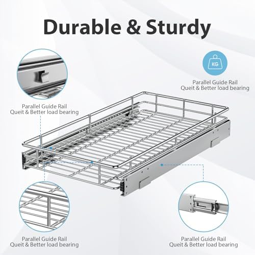 Pull Out Cabinet Organizer, 11.8" Slide Out Kitchen Organizers Storage - Image 5