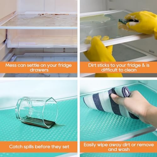 Shelf Liners for Kitchen Cabinets, Refrigerator Mat Blue 23.6"× 393.7" - Image 5
