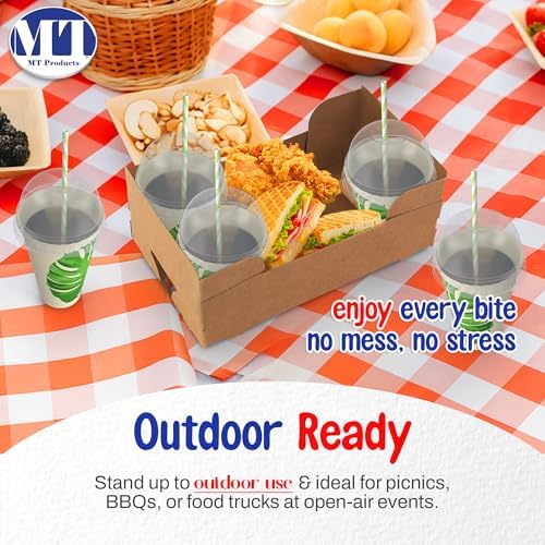 MT Products Disposable Concession Stand Food & Drink Trays - 25 Pack - Pop-Up Movie Night Snack Boxes with Cup Holders - Paperboard Carrier Caddy for Stadiums, Parties & Drive-Ins - Made in USA - Image 5
