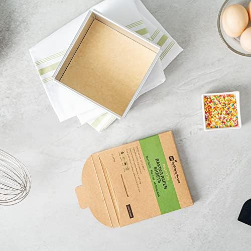 Restaurantware-Pastry Tek 5 x 5 Inch Parchment Paper Sheets, 200 Greaseproof Baking Sheets For Oven - Pre-cut, Double-Sided Silicone Coating, Unbleached Paper Nonstick Baking Sheet, Reusable - Image 4