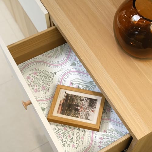 Quttisay Floral Shelf Liner Non Adhesive Drawer Cabinet Liner 12in x 10ft - Image 5