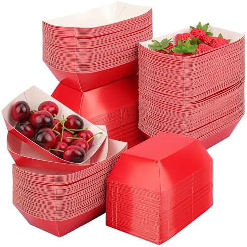300 Pcs 2 lb Disposable Kraft Nacho Boat Trays, Disposable Paper Food Boat for Tacos, Hot Dogs, and Snacks, Perfect for Parties, BBQs, and Festivals by Unknown