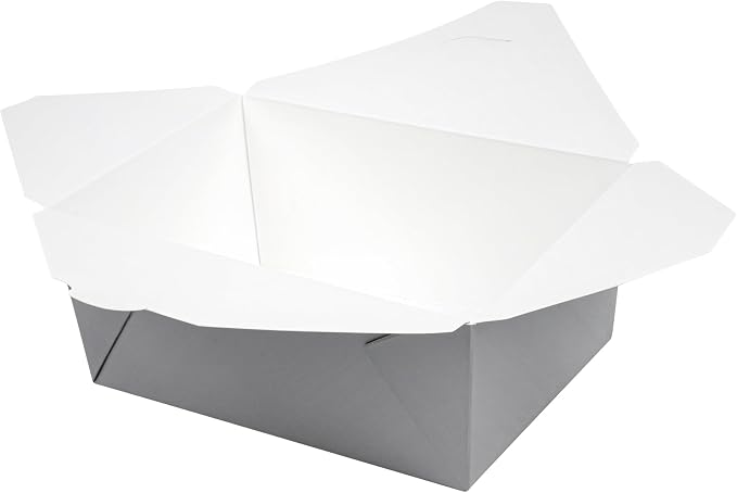 Restaurantware Bio Tek 98 Ounce Take Out Boxes 200 To Go Lunch Boxes - Tab-Lock Closure Heat-Tolerant Gray Paper Disposable Lunch Boxes Greaseproof For Hot And Cold Foods - Image 19