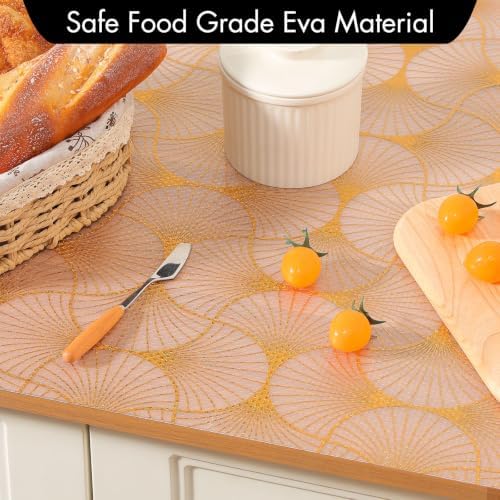 Cooyes Shelf and Drawer Liner for Kitchen Cabinets – Non-Adhesive, Waterproof, Non-Slip Cabinet Liners for Scratch Protection, Desk, Refrigerator, Shelves, Drawers with Modern Pattern - Image 7