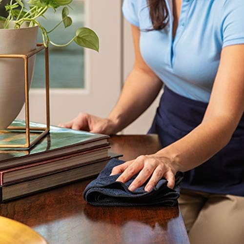Microfiber Wholesale 16" x 24" Pro Multi Surface Microfiber Towels | Case of 156 | Blue - Image 5
