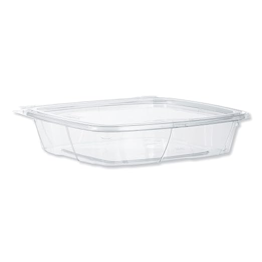 Dart 35 oz ClearPac SafeSeal Tamper-Evident Clear PET Plastic Container with Hinged Flat Lid, CH35DEF (200 Count) by DART