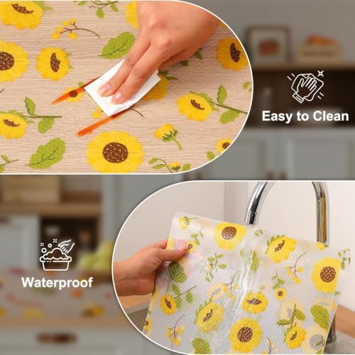 Cooyes Shelf Liner – Premium Non-Adhesive Cabinet & Drawer Liner for Kitchen – Waterproof Shelf Paper with Modern Pattern – Durable EVA Cabinet Mat – Easy to Cut （11.8" W x 120" L） - Image 5
