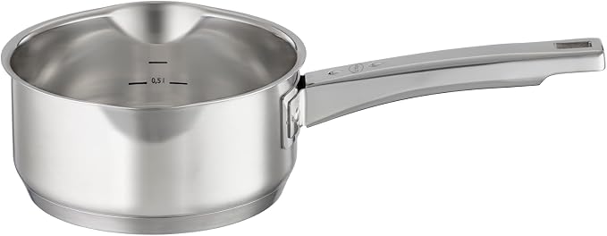RÖSLE EXPERTISO 4-Piece Pot Set, Universal Pot Set with 3 Pots and 1 Saucepan, 18/10 Stainless Steel, Glass Lids, Scale on Inside, Suitable for Induction Cookers, Dishwasher Safe - Image 2
