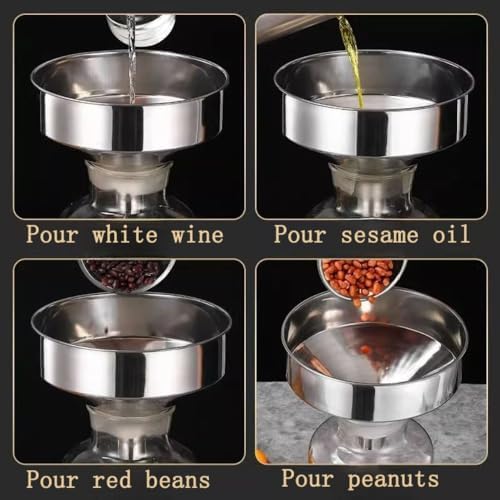 Large Funnel Kitchen Funnel Maximum 12-inch Wide Mouth Food Grade Metal Stainless Steel Mouth Factory use Juice Milk Beer (Top 11.02" Bottom 2.76") - Image 5