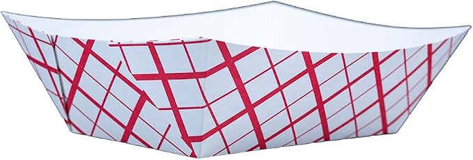 Southern Champion Tray 0433 #1000 Southland Paperboard Red Check Food Tray, 10 lb Capacity (Case of 250) by SouthernChampionTray