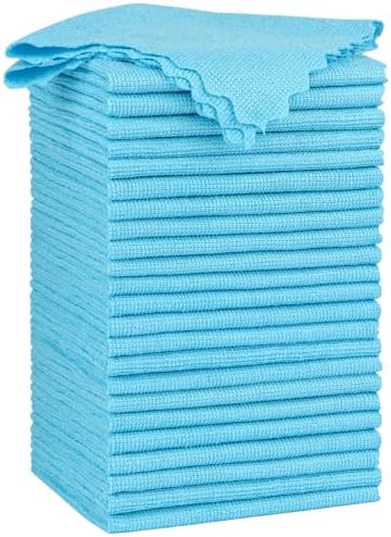 Orighty Microfiber Cleaning Cloth - 24 Pack, Blue Cleaning Rags 12x11 inch by AllRightinOrighty