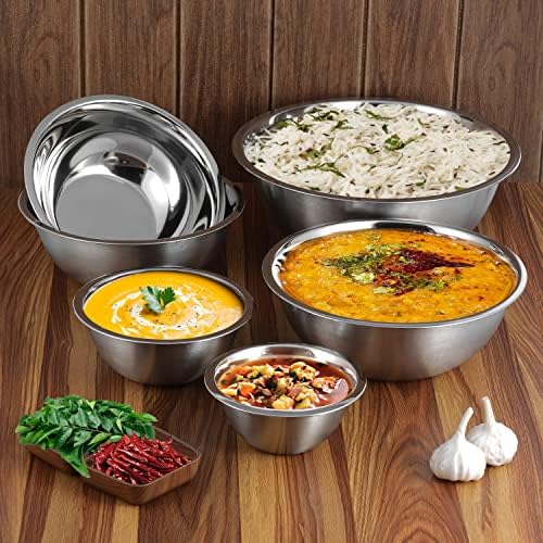 Ybmhome Stainless Steel Mixing Bowl - Premium Polished Mirror Nesting Metal Bowl for Cooking and Serving, Stackable for Convenient Storage -2.5 Quart, 1174, silver (1174vc) - Image 2