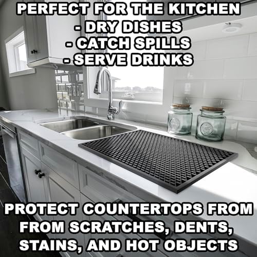 AXIESO Bar Mat 18 x 12 in - Silicone Coffee Bar Mats for Countertop - Image 7