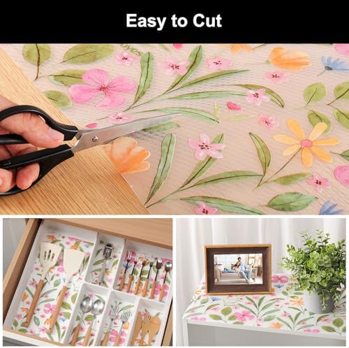Cooyes Shelf Liner – Premium Non-Adhesive Cabinet & Drawer Liner for Kitchen – Waterproof Shelf Paper with Modern Pattern – Durable EVA Cabinet Mat – Easy to Cut （11.8" W x 240" L） - Image 7