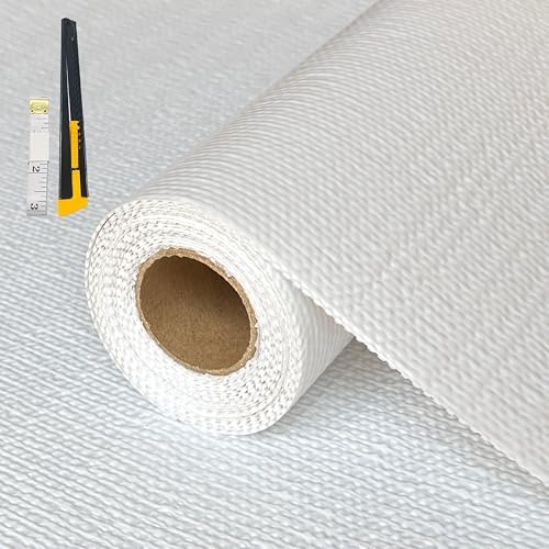 Niviy Shelf Drawer and Cabinet Liner for Kitchen, 12in x 20FT Waterproof Washable Shelf Liners for Cabinets Non-Adhesive Thickened with Knife and Tape Measure, Easy to Clean, White by Niviy