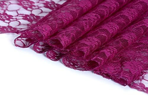 MDS Pack of 15 Wedding 12 x 108 inches Lace Table Runner for Wedding, Decorations for Birthday Parties, Banquets, Graduations, Engagements, and Runners fit Rectangle, Round Table- Eggplant - Image 3