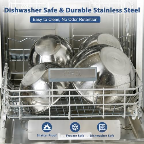 CURTA 6 Piece Stainless Steel Mixing Bowls Set (0.6–10 QT) - Image 7