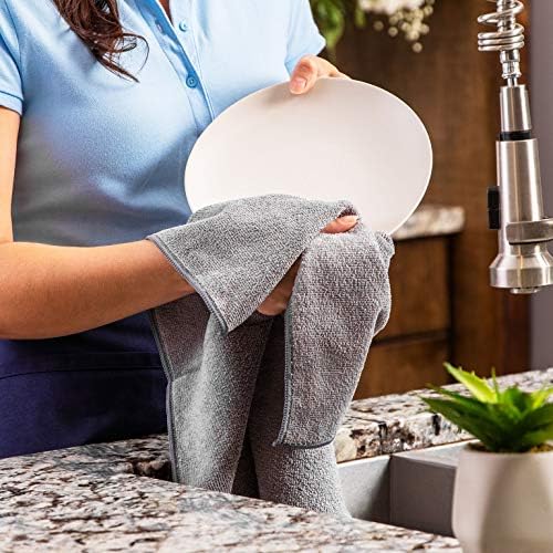 Microfiber Wholesale 16" x 24" Pro Multi Surface Microfiber Towels | Case of 156 | Black - Image 4