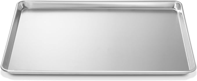 Last Confection 18" x 26" Commercial Grade Baking Sheet Pans, 8 Pack - Aluminum Full-Size Rimmed Cookie Sheet Trays - Image 5
