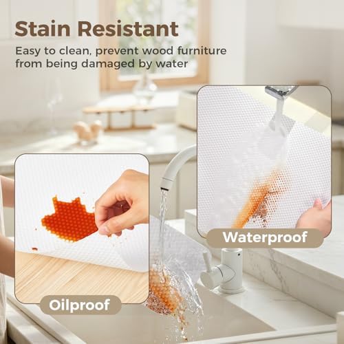 100% EVA Shelf Liner Waterproof Non Adhesive, 12" x 120", White - Image 5