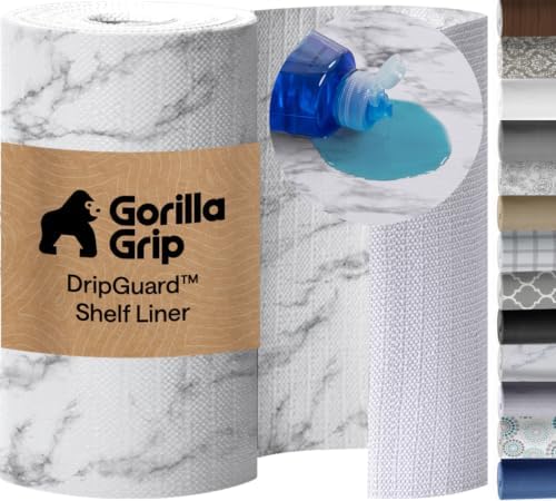 GORILLA GRIP Shelf Liner, Kitchen Drawer Protector, 20x240 Marble by Unknown