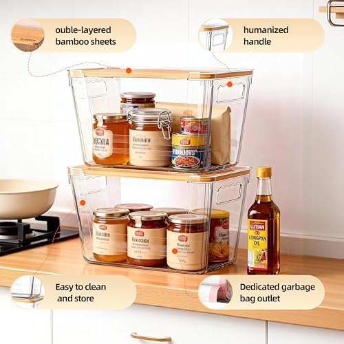 2 Pack Pantry Storage Containers for Onions, Potatoes and Trash Bags - Image 5