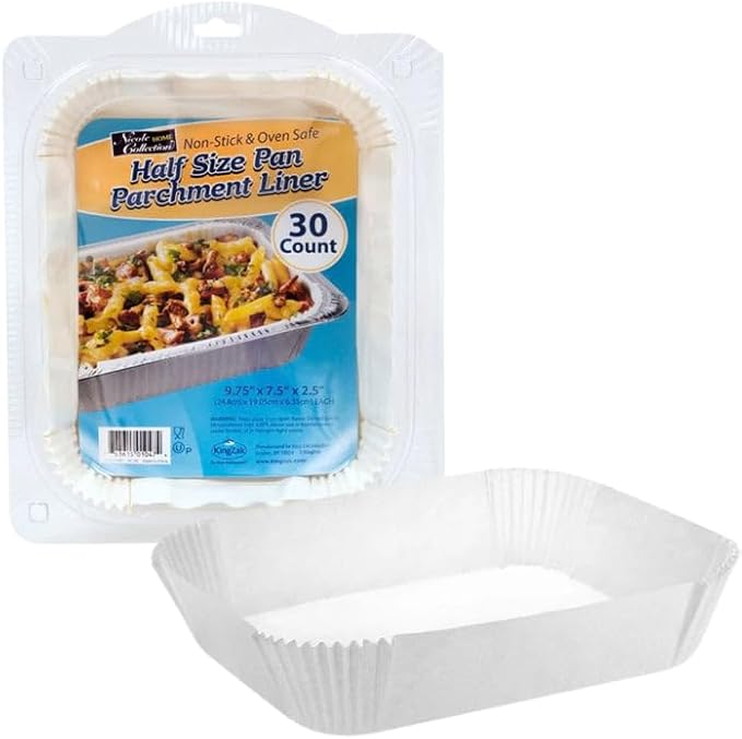 9.75" x 7.5" x 2.5" Parchment Liner for Half-Size Aluminum Pans – 30/ Pack:6 Packs - Image 2