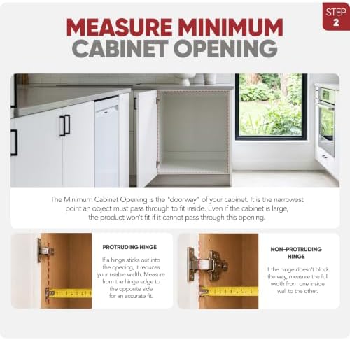 Rev-A-Shelf Steel Wire Pullout Drawer Organizer Shelf for Kitchen Cabinets, Slide Out Storage Basket, Min Opening Width of 17.5", 18" x 20", 5WB1-1820CR-1 - Image 3