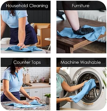 Avalon Towels Microfiber Cleaning Cloths (Value Pack of 48) - Size 16 x 16 Inches, Highly Absorbent Cleaning Rags, Lint Free, Reusable and Washable, Microfiber Towels for Cars - Image 3