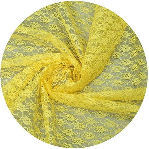 VDS Pack of 25 Floral Lace Table Runners Centerpiece Cloth Linen for Wedding Bithday Graduation Engagement Ceremony Events Party Banquets Table Decoration (12x108 inch) (Yellow) - Image 4