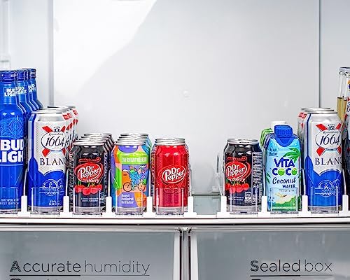 Baraiser Drink Organizer for Fridge, Self-Pushing Soda Can Organizer for Refrigerator, Width Adjustable Pusher Glide, Automatic Drink Dispenser (5 Rows, White) - Image 5