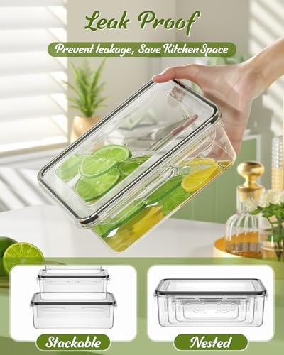 56 Piece Food Storage Containers with Lids(28 Containers & 28 Lids), BPA-Free Plastic Food Containers for Kitchen Storage and Organization, Leak Proof Meal Prep Container, Includes Labels & Pen - Image 6