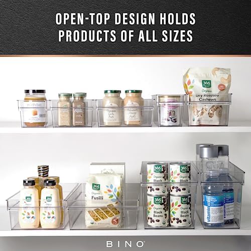 BINO | Plastic Storage Bins, Large | THE HANDLER COLLECTION | Multipurpose Organizer Bins | Kitchen Pantry Organizers and Storage | Clear Containers for Organizing Home | Freezer Organizer - Image 5