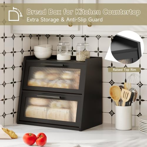 Bread Box for Kitchen Countertop,Extra Large Capacity Bread Storage - Image 6