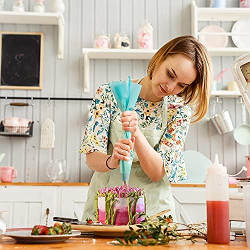 Wenburg Russian Piping Tips Set, 38-pc: 11 Large Flower Piping Tips, 2 Leaf Attachment, 3 Couplers, 20 Disposable Piping Bags, Silicone Piping Bag – Cupcake and Cake Decorating Baking Set (Classic) - Image 6