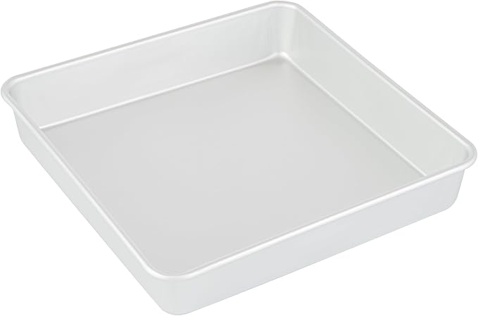 Restaurantware Square Aluminum Cake Pan 12 Count 10 x 10 x 2 Inch Non-Stick Baking Pan Professional Square Baking Mold Durable Silver Bakeware For Restaurants by Restaurantware
