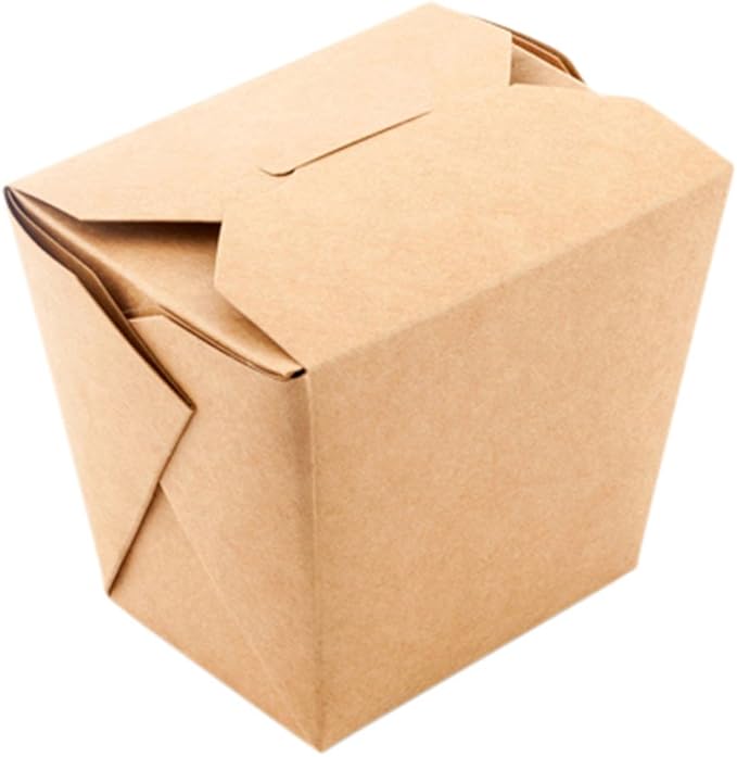 Restaurantware Chinese Take Out Boxes 200 Pack of 16 oz Grease-resistant Party Take Out Food Containers Disposable Stackable Asian Square Kraft Paper To Go Boxes For Restaurants - Image 2