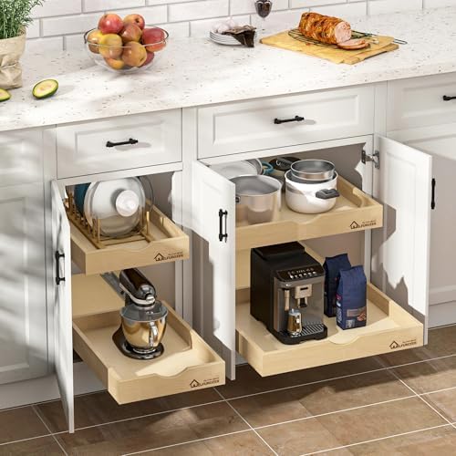 WelFurGeer Soft Close Pull Out Drawers for Cabinets, 29" W x 21" D Pull Out Cabinet Drawer with Heavy Duty Slides, Pull Out Cabinet Organizer, Cabinet Drawers Slide Out, Pull-Out Home Organizers - Image 2