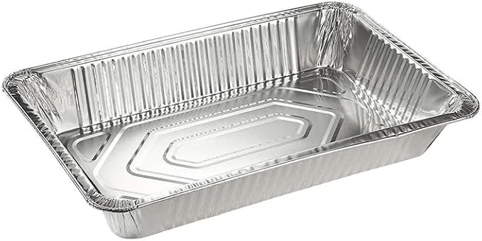 Full Size Deep Aluminum Foil Roasting & Steam Table Pans - Deep Pan for Catering Large Groups - Disposable Pans Great for Cooking, Heating, Storing, Prepping Food- 15 Ct Silver - Image 4