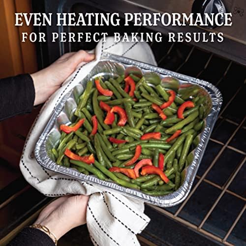 PLASTICPRO Disposable 10'' X 10'' X 3'' Inch Square Aluminum Tin Foil Baking Pans Bakeware - Cookware Perfect for Baking Cakes, Breads, Brownies, Bread, Meatloaf, Lasagna, Pack of 10 - Image 3