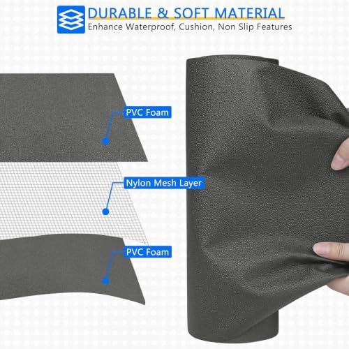 WochiTV Shelf Liner for Cabinets, Drawer Non Adhesive Non Slip Foam Mat for Kitchen, Pantry, Bathroom, Cupboard, Garage, Closet, Shelves, Drawer, Tool Box, Gray 30 x 236 inches - Image 4