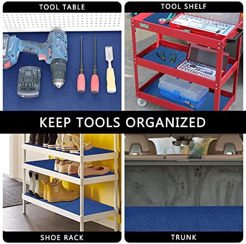 Foam Toolbox Liner Drawer Liner, Non-Slip Shelf Liners 16" W x 193" L Blue - Image 5