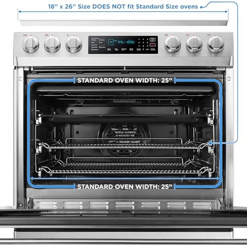 GRIDMANN 18" x 26" Commercial Grade Perforated Aluminum Baking Sheet Pan, Full Size Baking Tray - 6 Pans - Image 6