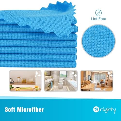 Orighty Microfiber Cleaning Cloth Bulk, 100 Pack, 11.5x11.5 inch, Blue - Image 2