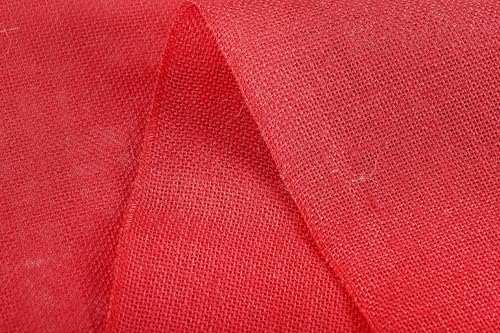 MDS® Pack of 25 Natural Burlap Table Runner, 12 x 72 Inch, Jute Rustic Farmhouse Boho Table Decor for Wedding Reception, Dining Table, Bridal Shower, Baby Shower & Party Decorations - Red - Image 6