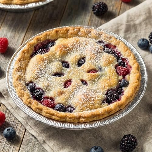 Aluminum Foil 6 inch Pie Pans, 55 Count | Disposable Baking Plates, Made in USA, Heavy Duty Tins, Mini Pies, Quiche and Tarts - Image 2