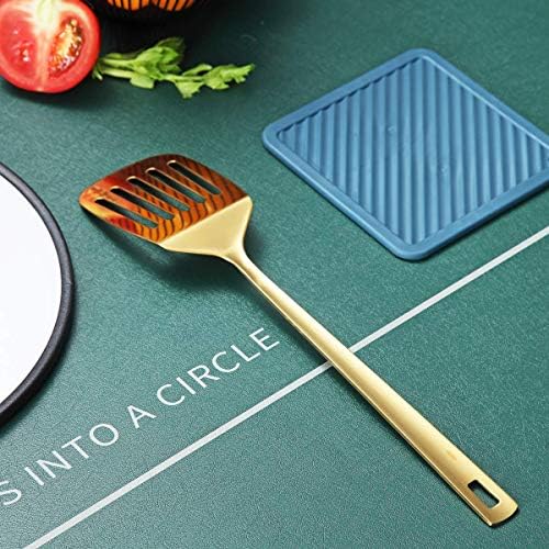 Gold Spatulas, Berglander Slotted Turner Titanium Gold Plating, Metal Turner For Cooking, Kitchen Barbecue Spatulas, Dishwasher Safe, Easy to Clean - Image 3